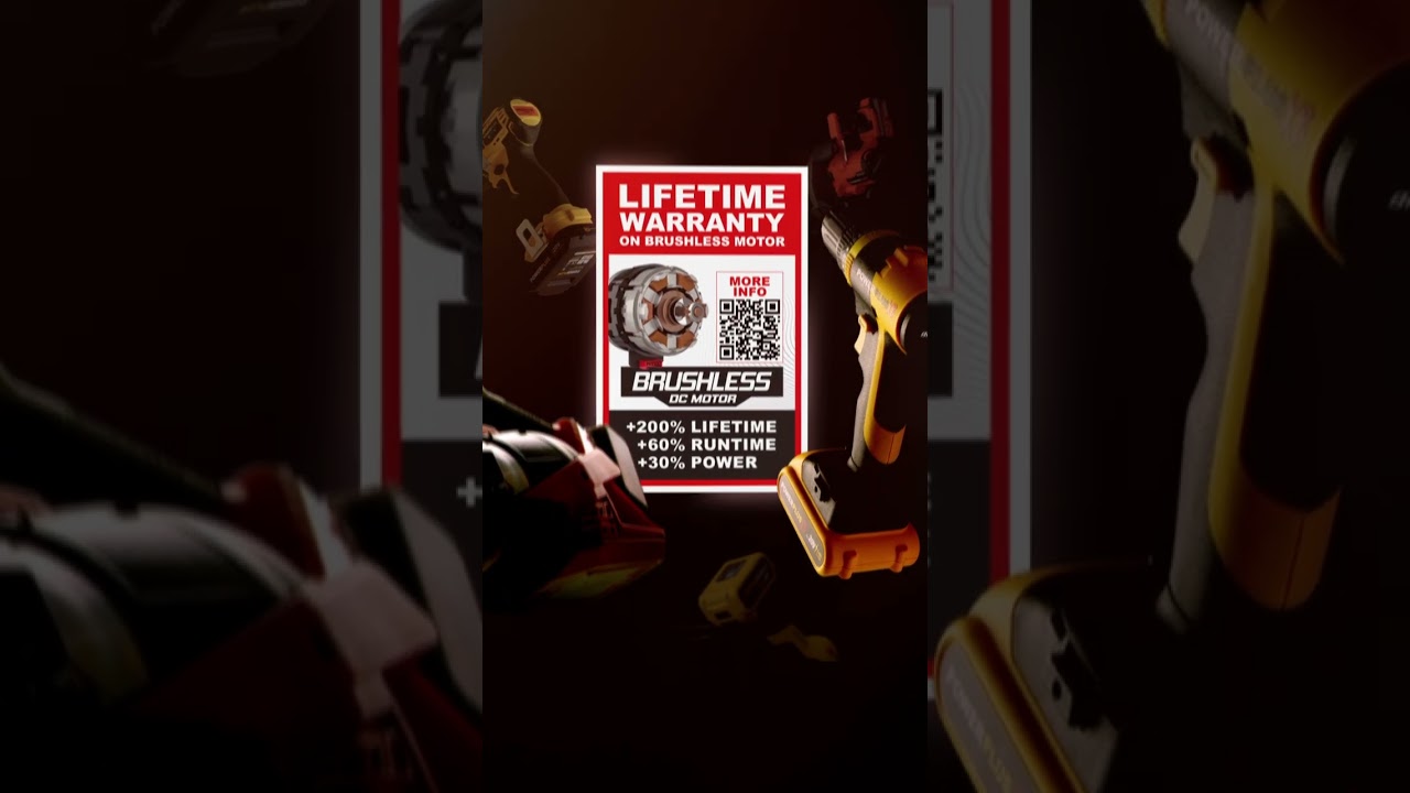 Our lifetime warranty on brushless with POWERPLUS