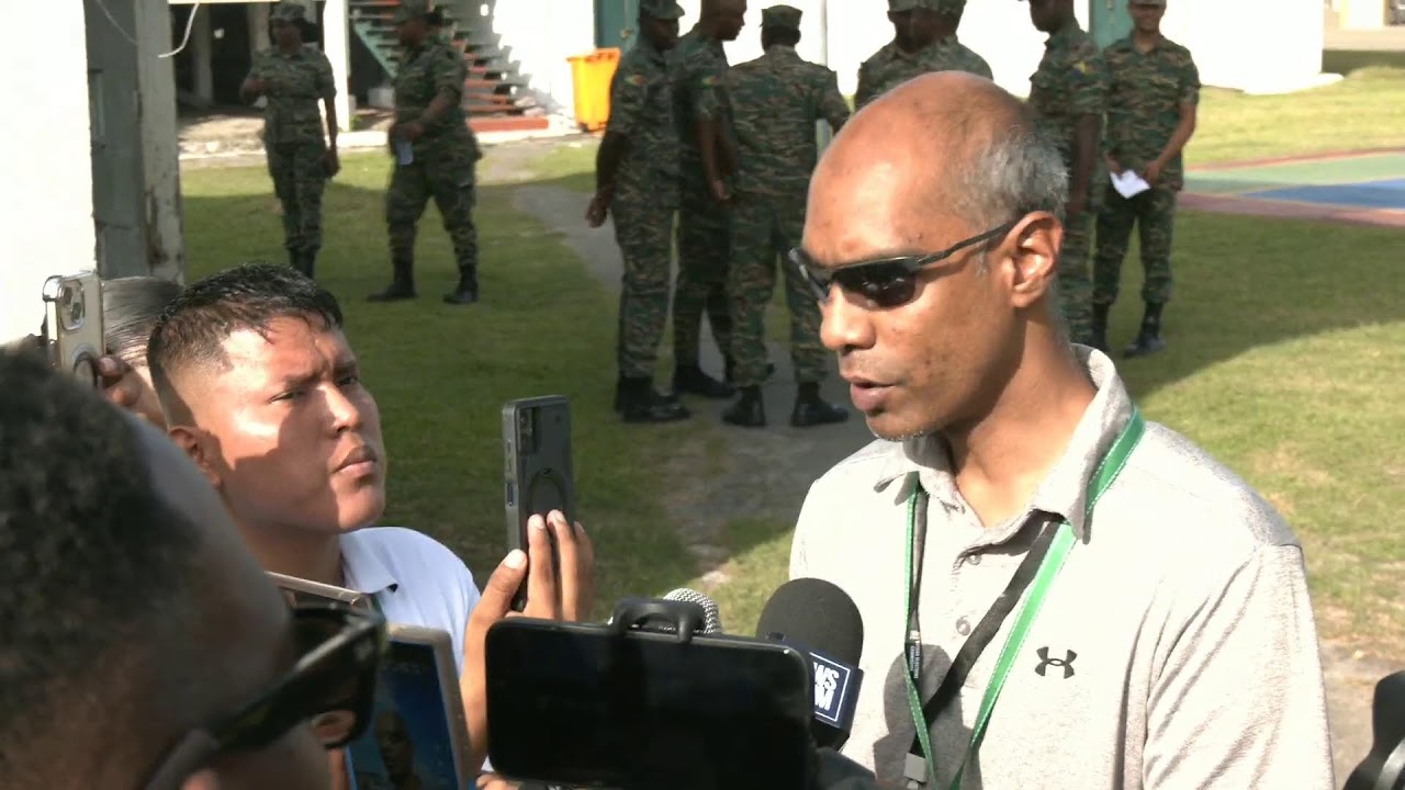 Watch||President Dr.Irfaan Ali arrives  to observe the electoral process at the Base Camp Ayanganna.