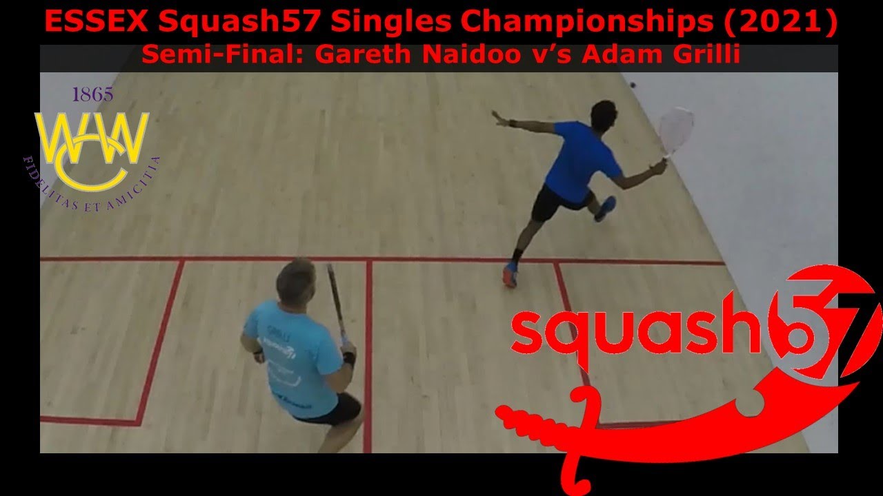 Squash57: Adam Grilli v Gareth Naidoo (Essex Squash57 Singles OPEN Pool Match)