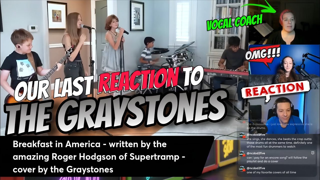 VOCAL COACH'S LAST REACTION TO - THE GRAYSTONES - Breakfast in America - Supertramp