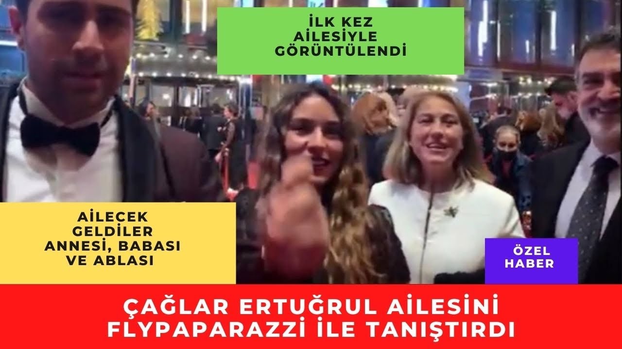 İşte Çağlar Ertuğrul’un annesi babası ve ablası, Altın Kelebek kırmızı halı