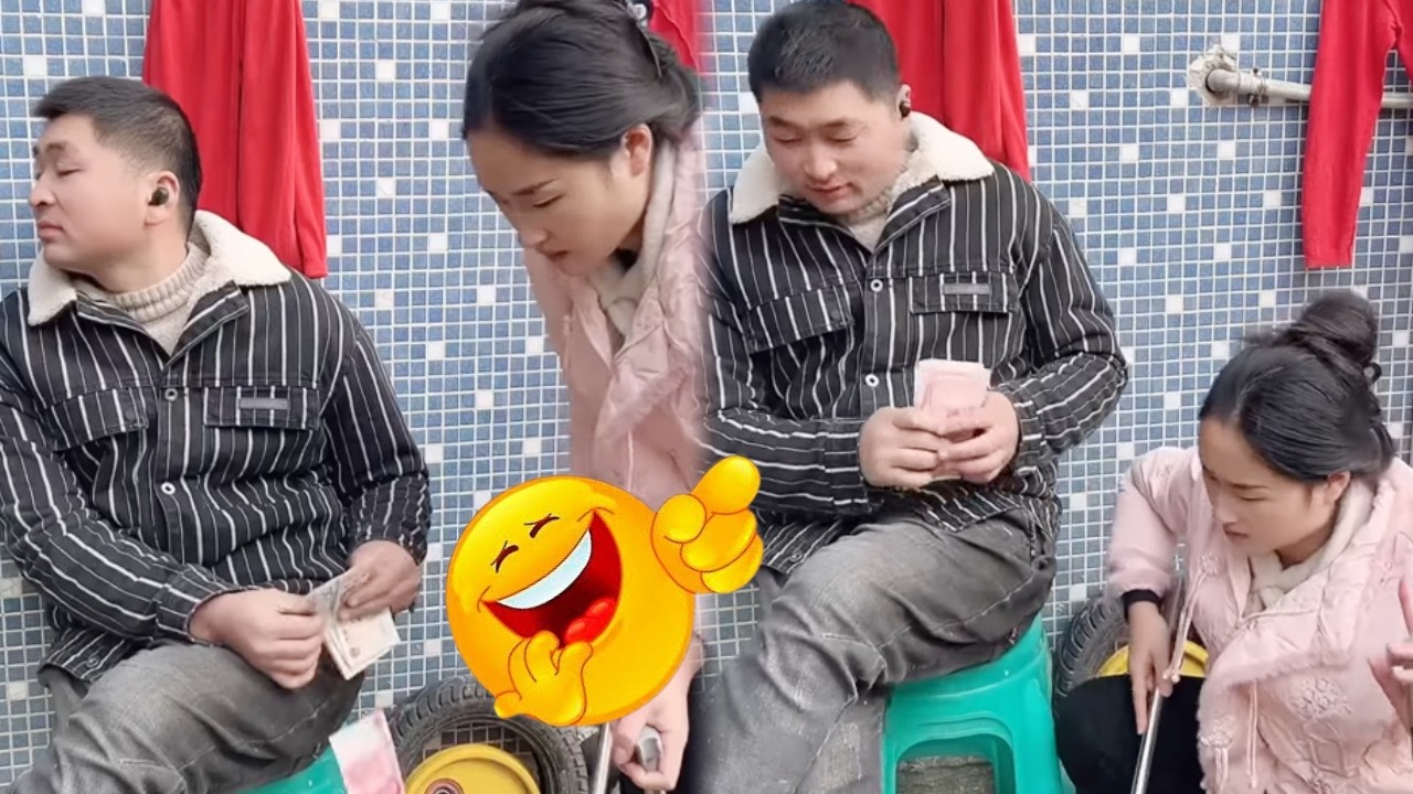 Qian Mingming dropped it on the ground and it's gone.#funny #comedy