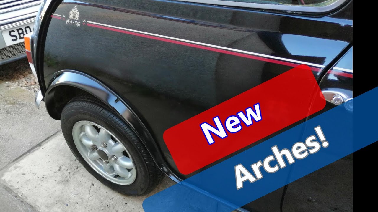 Austin mini Wheel arch replcement  refurb and repaint in body colour
