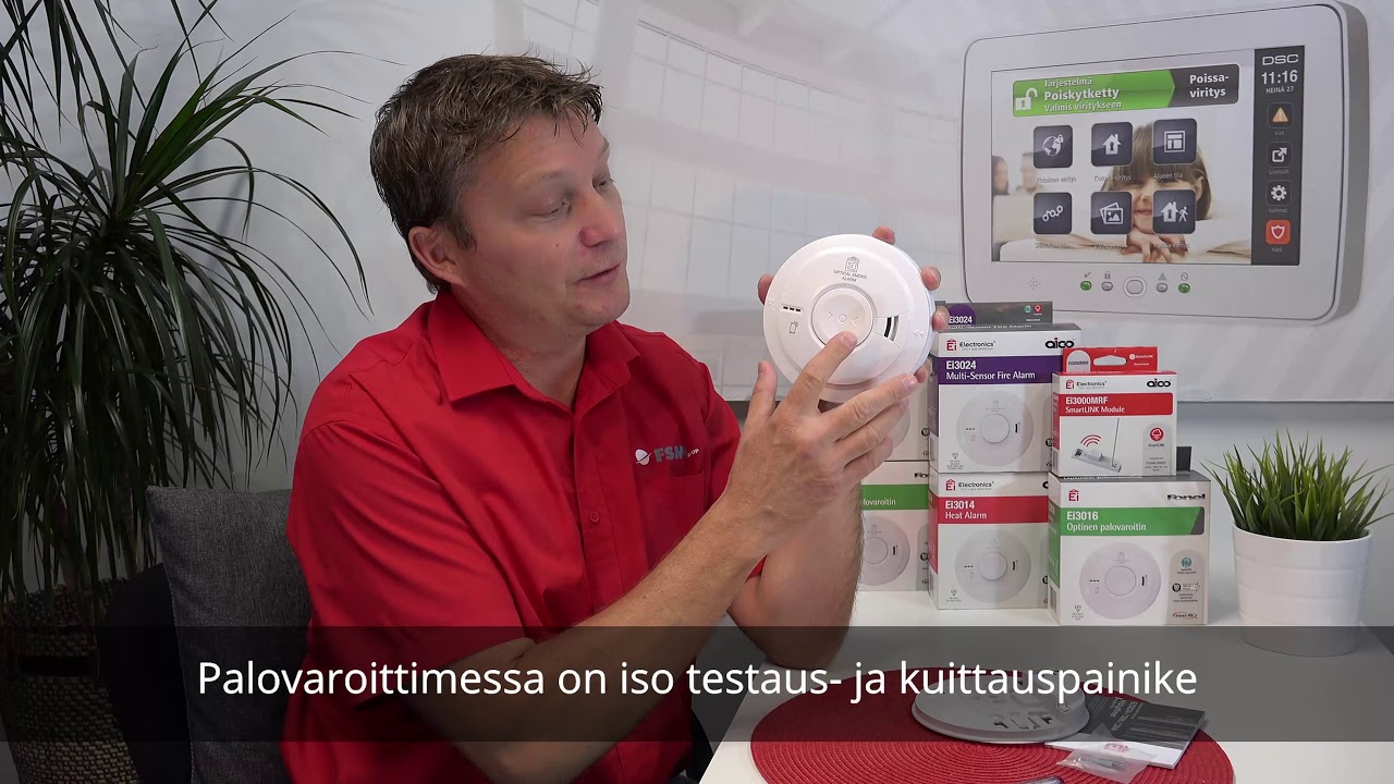 EI Electronics sähköverkkoon kytkettävän palovaroittimen asennus