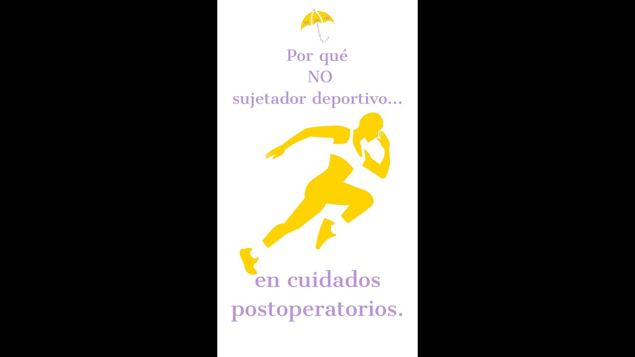 NO sujetador deportivo en cirugía de mama