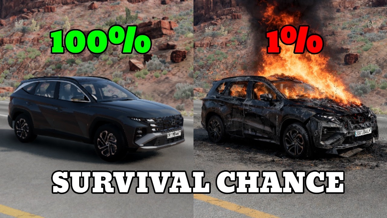 Realistic Crash Survival Chances #4 | BeamNG.drive