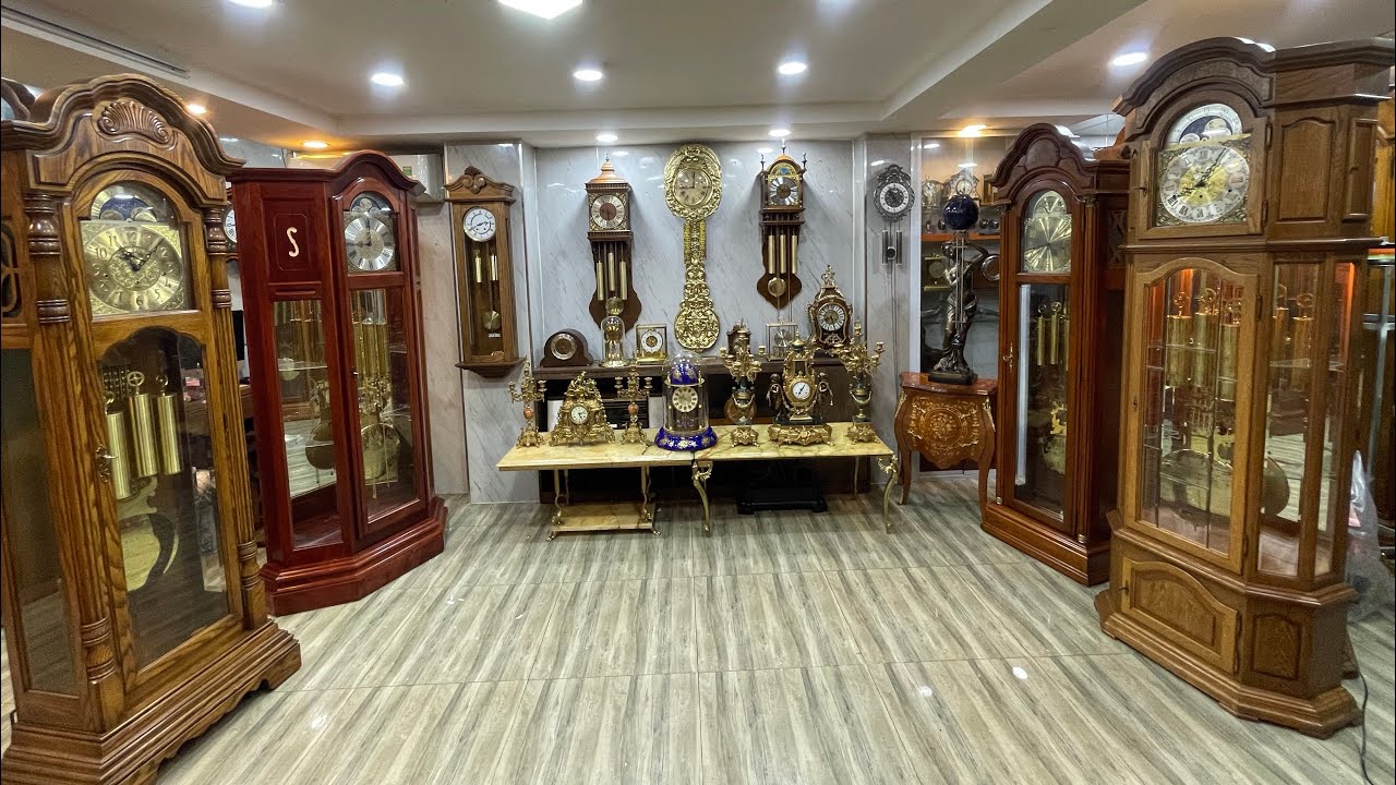 Đồng hồ tủ 3 buồn 12 gong Night Off, đồng hồ tượng lắc lư, đồng hồ 3 tạ xích, đồng hồ Boulle, Atmos