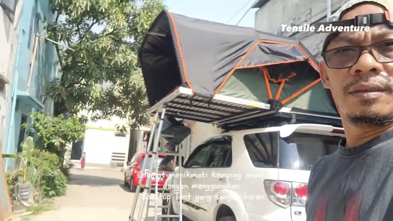 TUTORIAL CARA PEMASANGAN TENDA MOBIL model Terbaru  Rooftent Tipe R-2 SUPER NYAMAN dan Luas