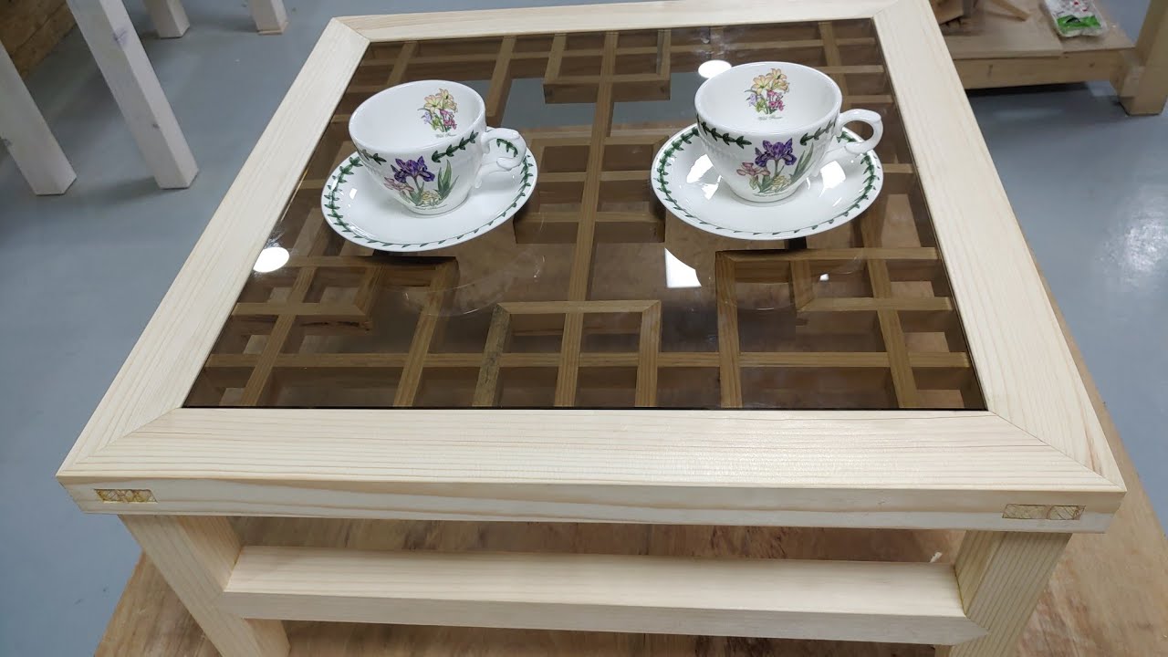 Coffee table made of comprehensive joint.한옥장인이 만든 커피테이블(korean joinery)