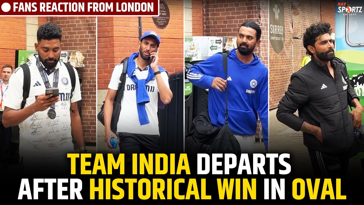 Shubman Gill led Team India departs after a Historical win in Oval, Fans Erupts in Joy | ENG vs IND