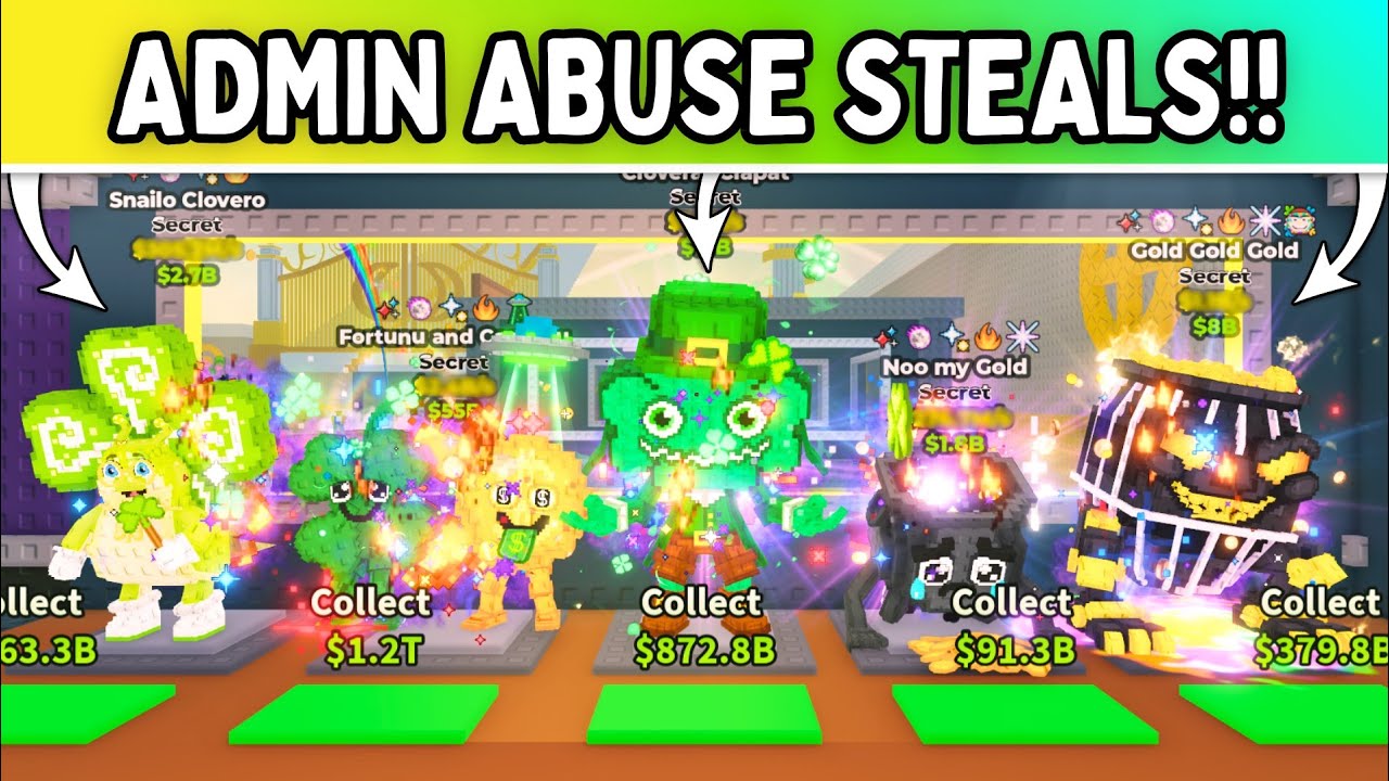 I STOLE THE CRAZIEST BRAINROTS FROM ST. PATRICKS ADMIN ABUSE!! *INSANE!!!* Steal a Brainrot ROBLOX!