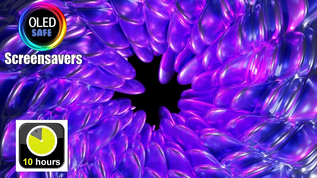 Dynamic Colorful Flowing Patterns - 4K Live Wallpaper - 10 Hours - OLED Safe Calm Music