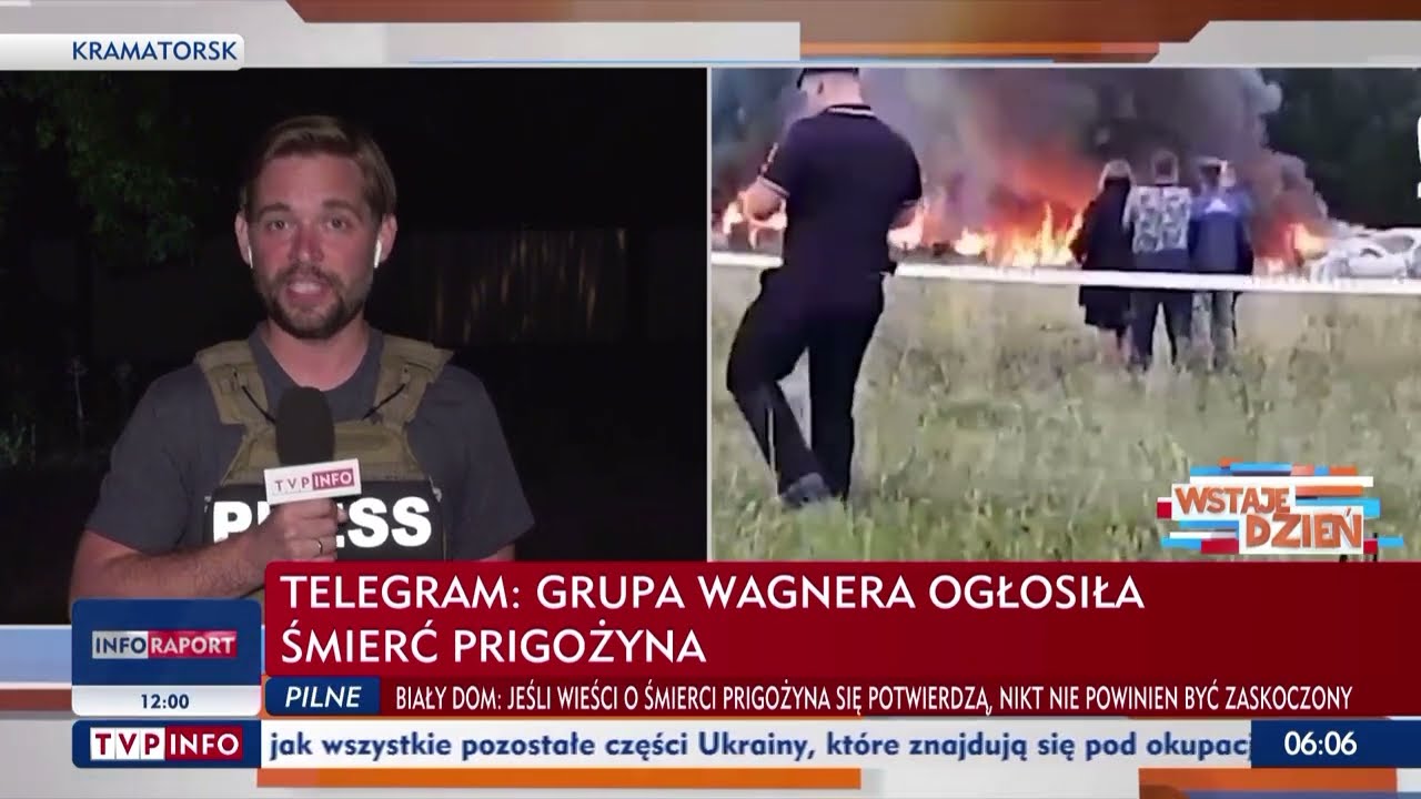 Śmierć Jewgienija Prigożyna - co już wiadomo? Relacja red. Tomasza Grzywaczewskiego