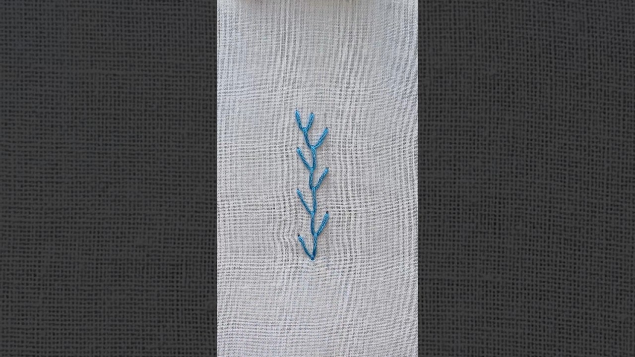 Beautiful Feather stitch tutorial #stitch #featherstitch #embroidery