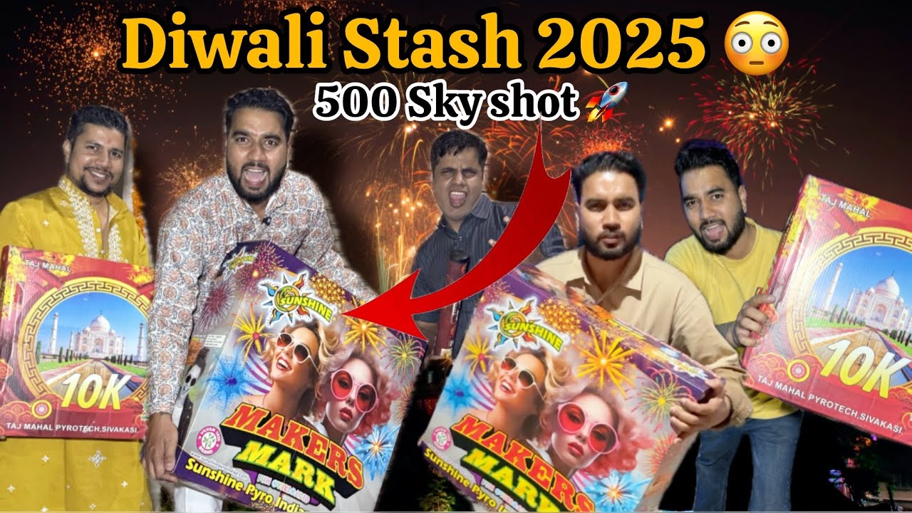 Diwali Crackers stash 2025 | 50000 के sky shot 🚀 | 