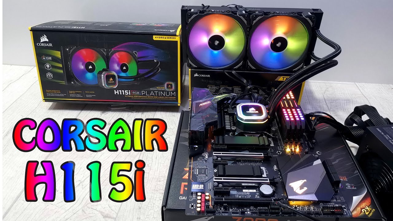 Corsair H115i Rgb Platinum Unboxing and installation step by step