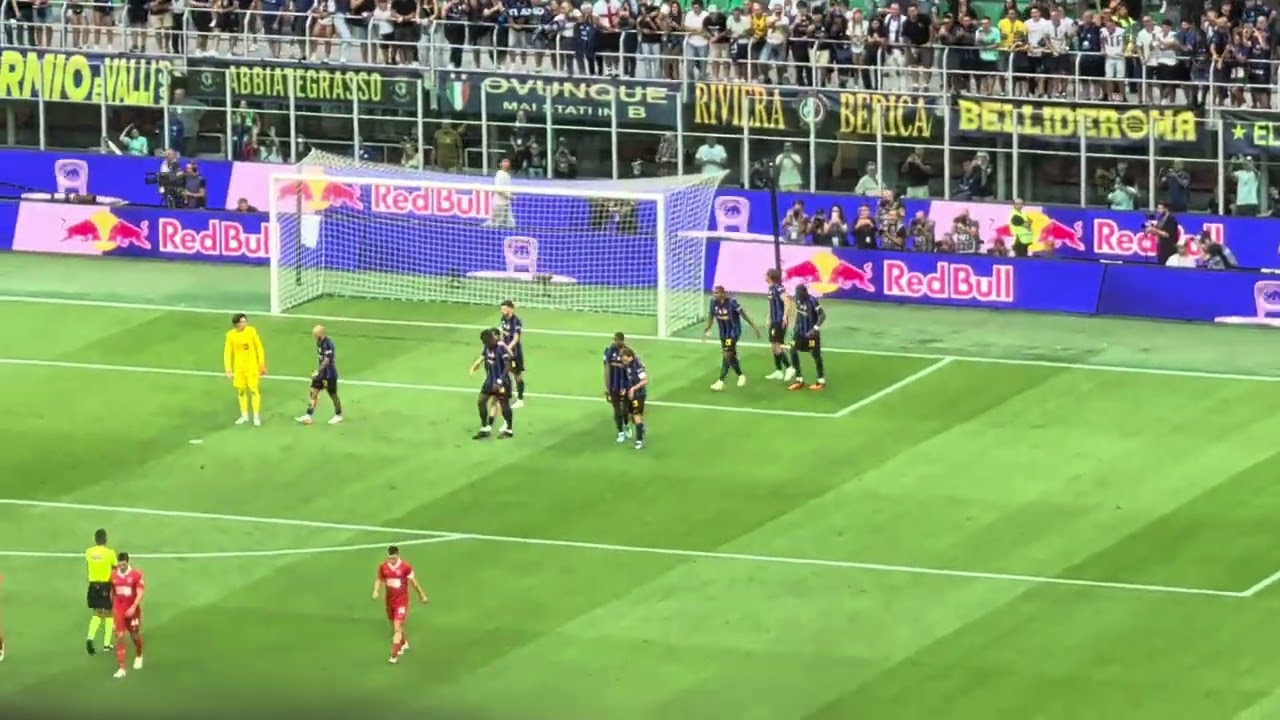 Gol Pio Esposito di tacco live - Inter-Monza 4-1 - Serie A 2026/2027 Giornata 1