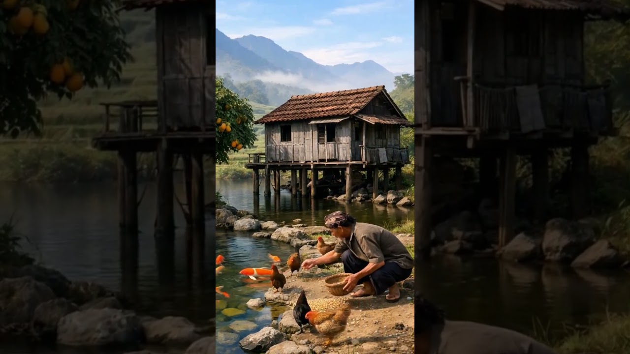 Peaceful Village Life by the River | Simple Rural Living in Nature  