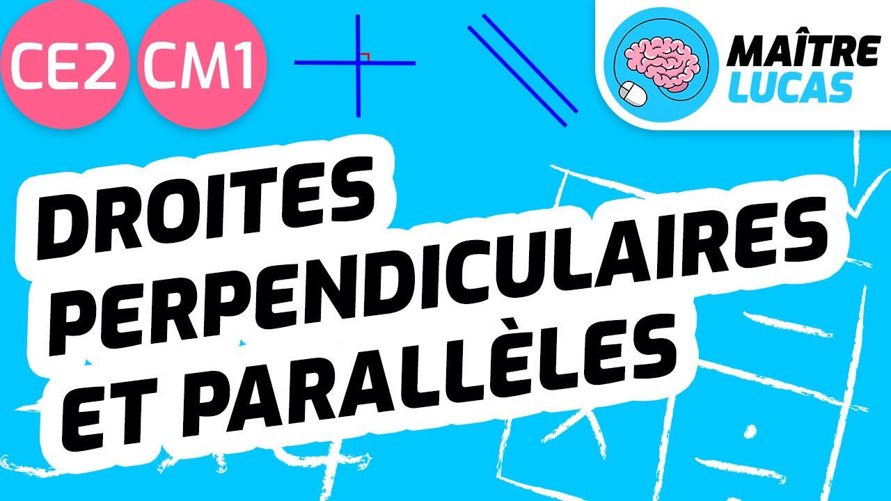 Droites perpendiculaires et parallèles CE2 - CM1 - Cycle 2 et 3 - Maths - Mathématiques - Géométrie