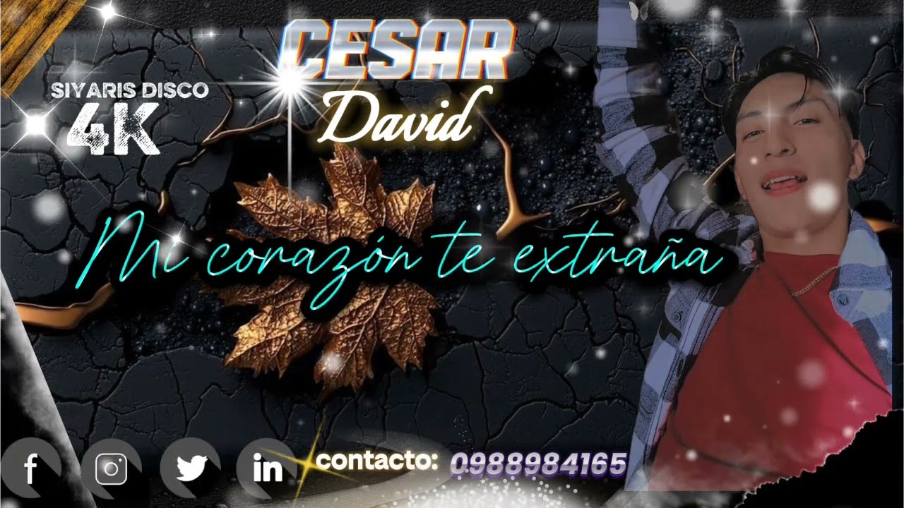 CESAR DAVID TEMA : MI CORAZON TE EXTRAÑA