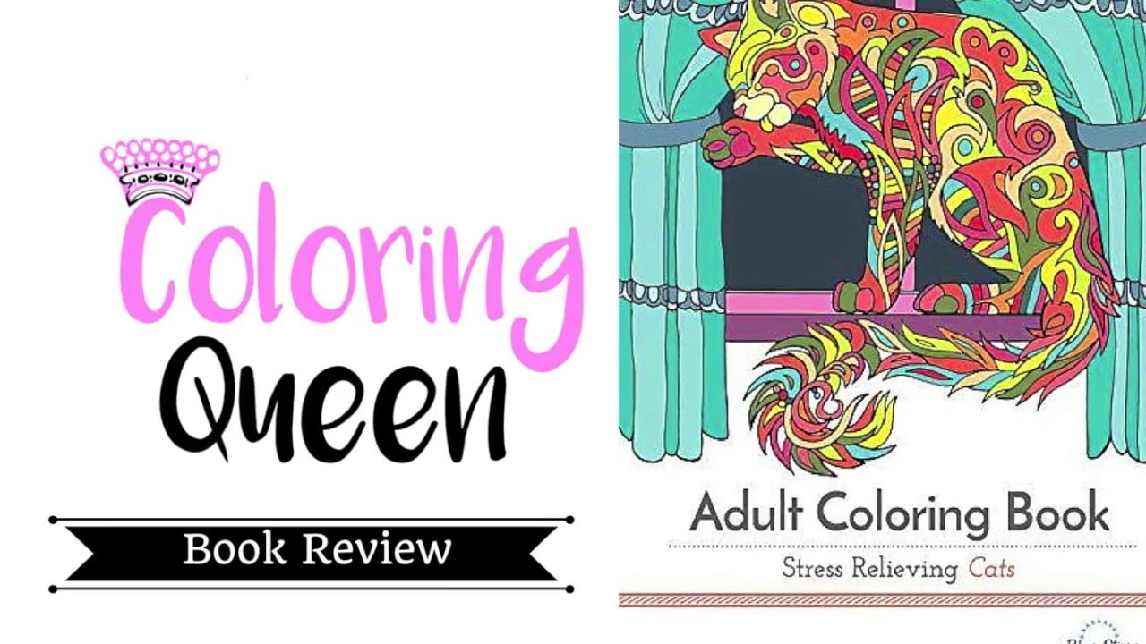 Adult Coloring Book  Stress Relieving Cats