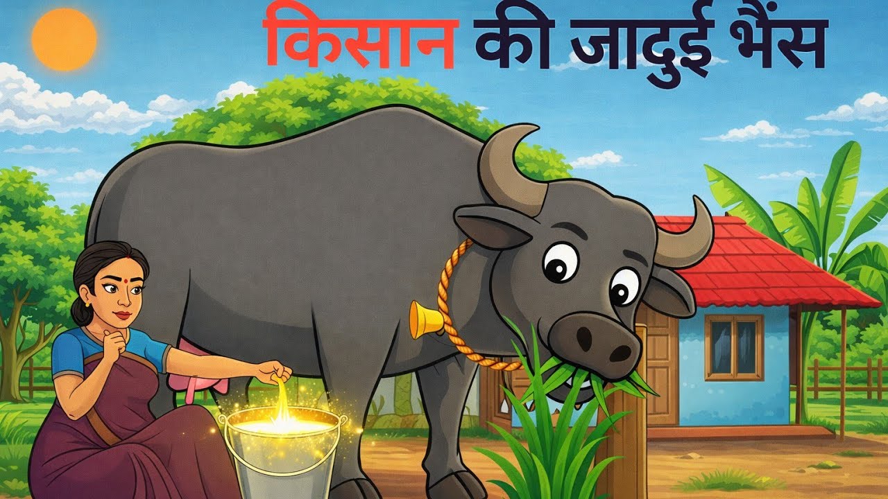 किसान की जादुई भैंस || Magical Buffalo New Cartoon Video 
