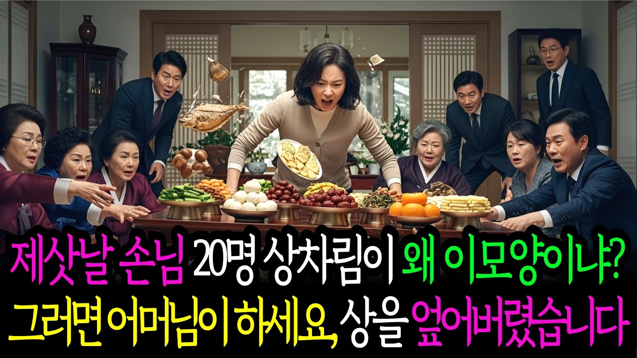 제삿날 손님 20명, 시어머니는 상차림이 왜 이모양이냐? 하자 며느리는 그럼 어머님이 직접 하세요라며 상을 뒤엎고... | 오디오북 | 사이다사연 | 고부갈등 |