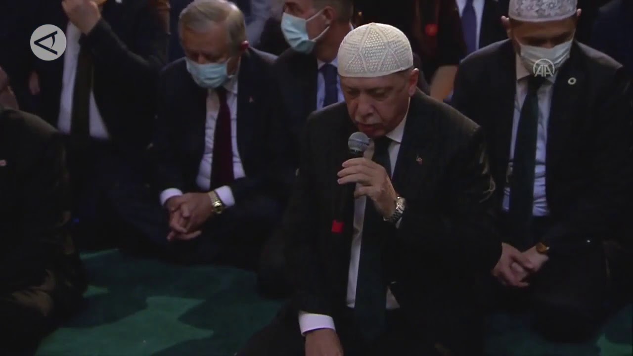 Presiden Erdogan baca Alquran saat pembukaan Hagia Sophia