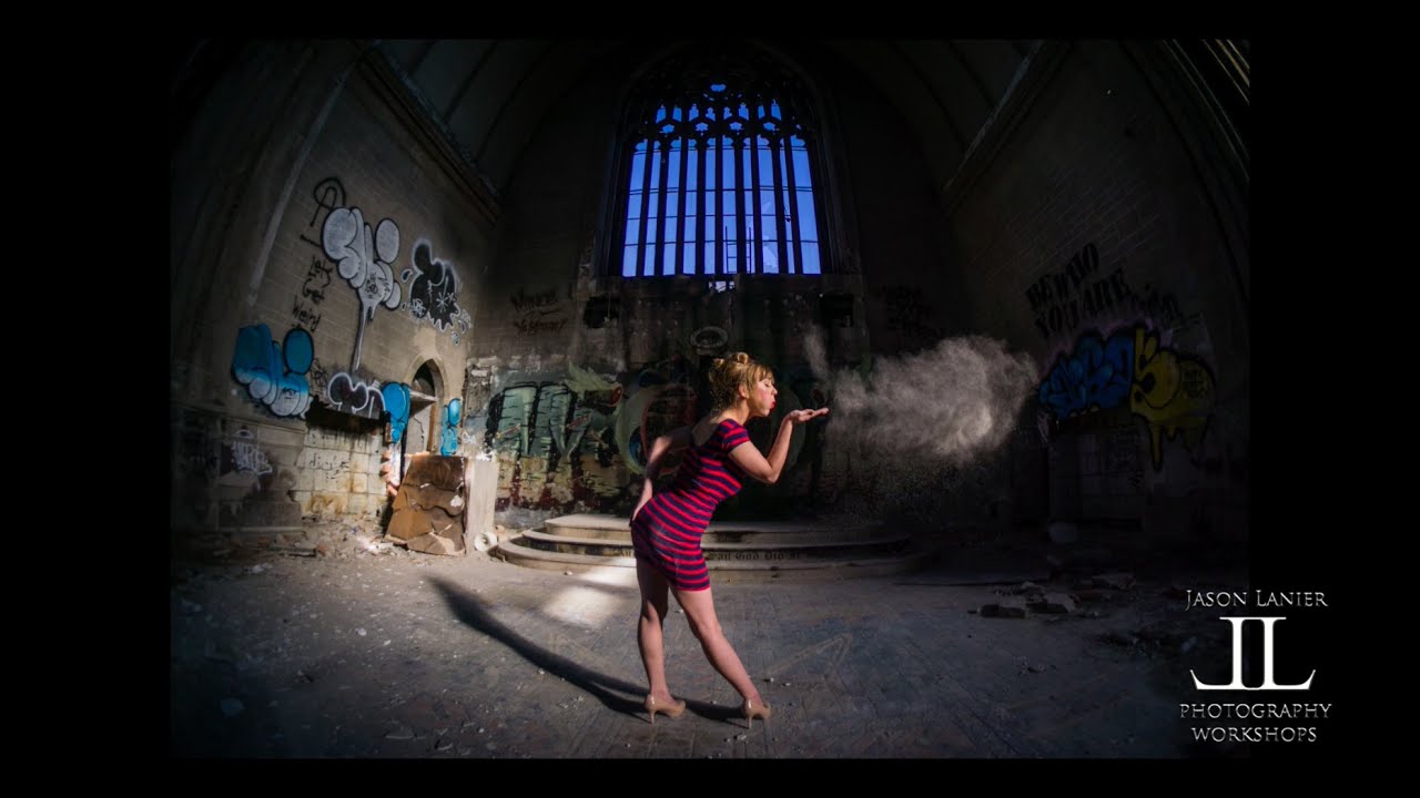 Pin Up Shoot In Abandoned Detroit St. Agnes Cathedral Sony A6000 Frames Per Second with Jason Lanier