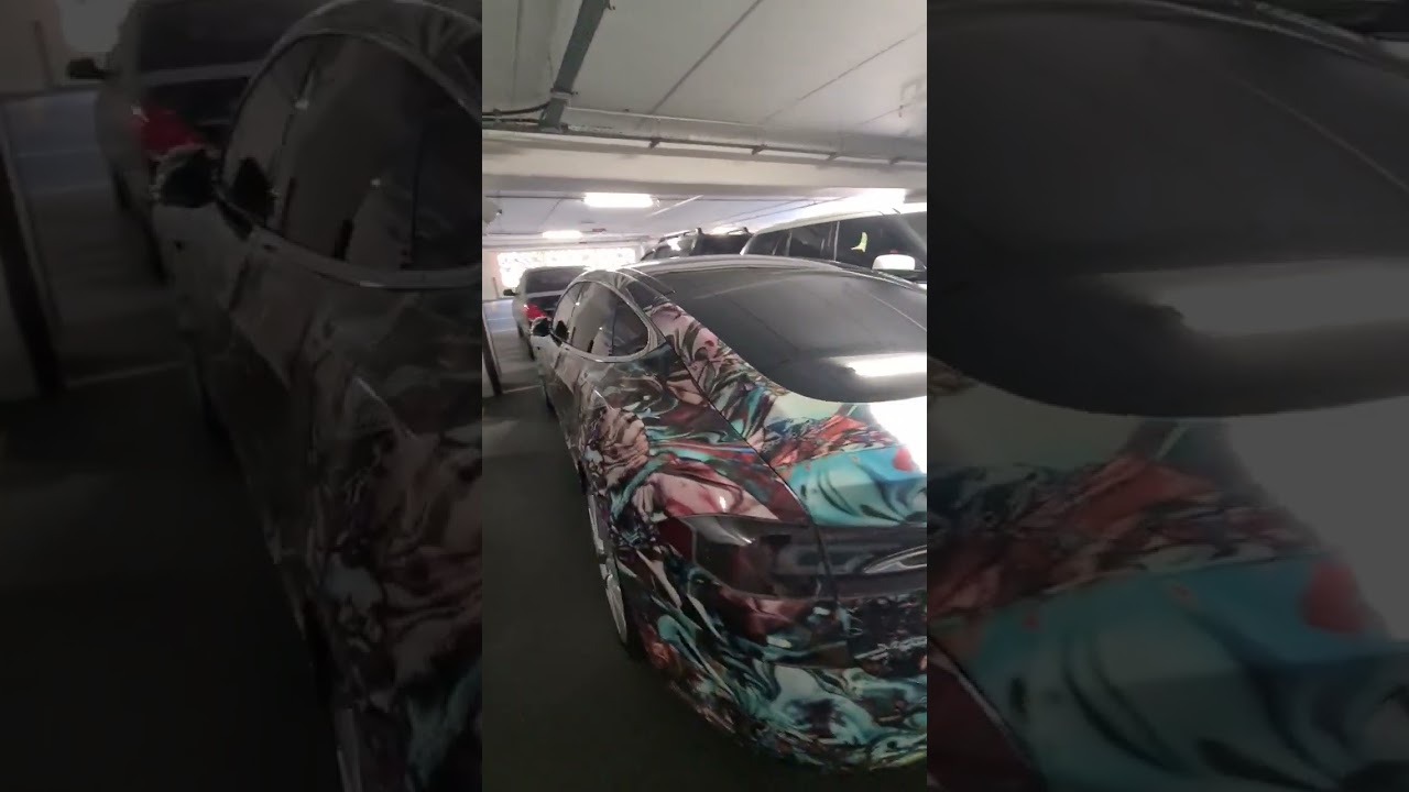 Worst CAR WRAP ever on a Tesla in Dubai 🚗