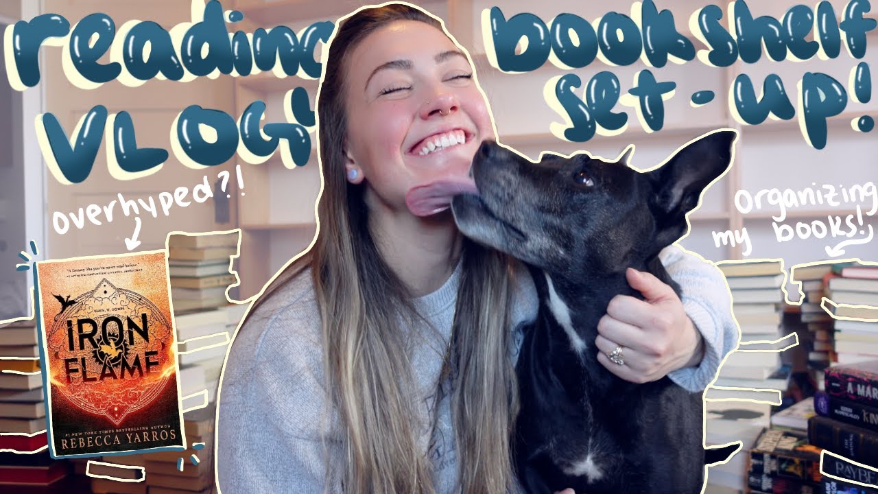 organizing my bookshelves + reading iron flame🐉🔥 | spoiler free + spoiler filled👀