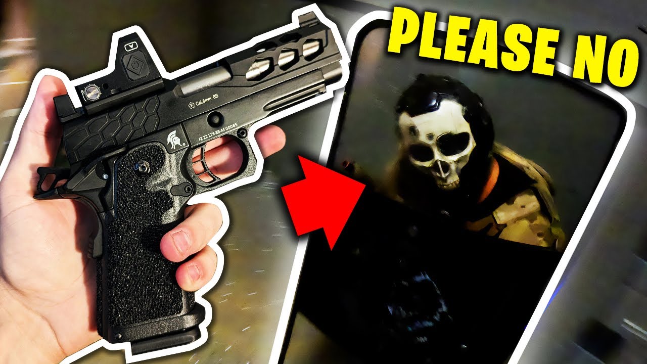 DESTROYING Airsoft Noobs in Speedsoft With a STOCK Pistol - Modern Airsoft Indoor Hi-Capa Gameplay