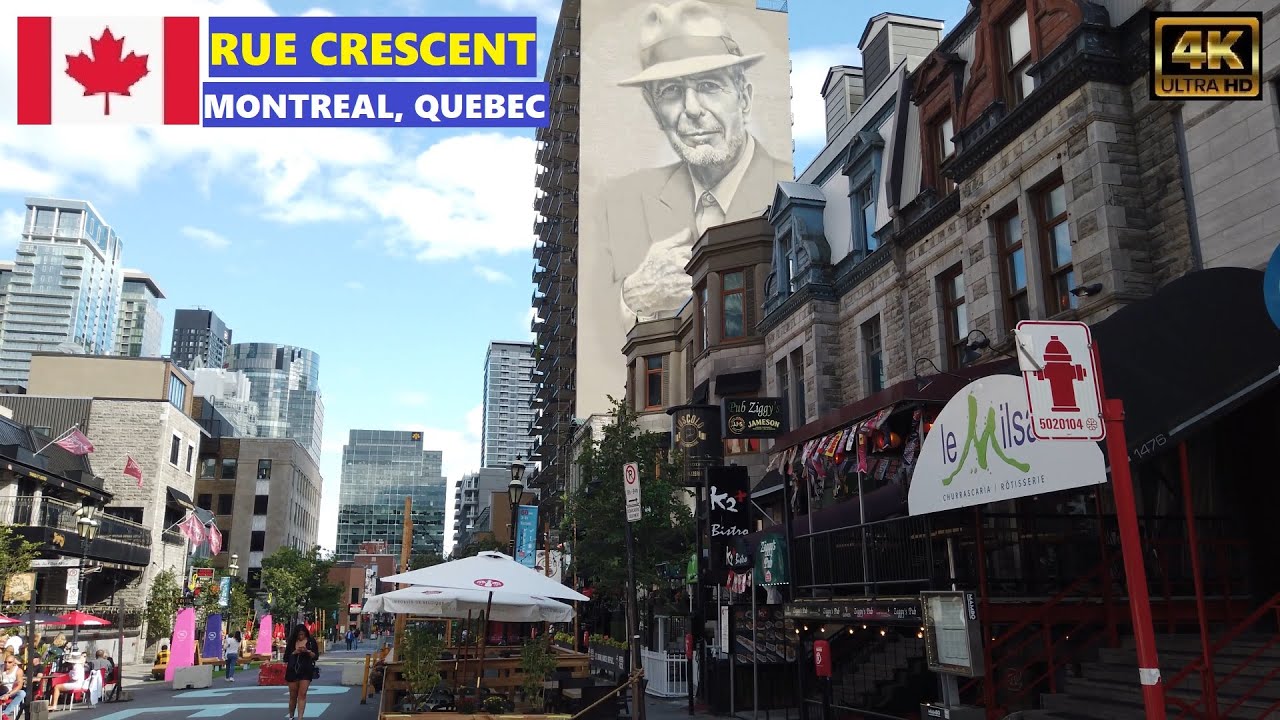 Rue Crescent, Montreal, Quebec | Montr&eacute;al, Qu&eacute;bec | Walking Tour (4K)