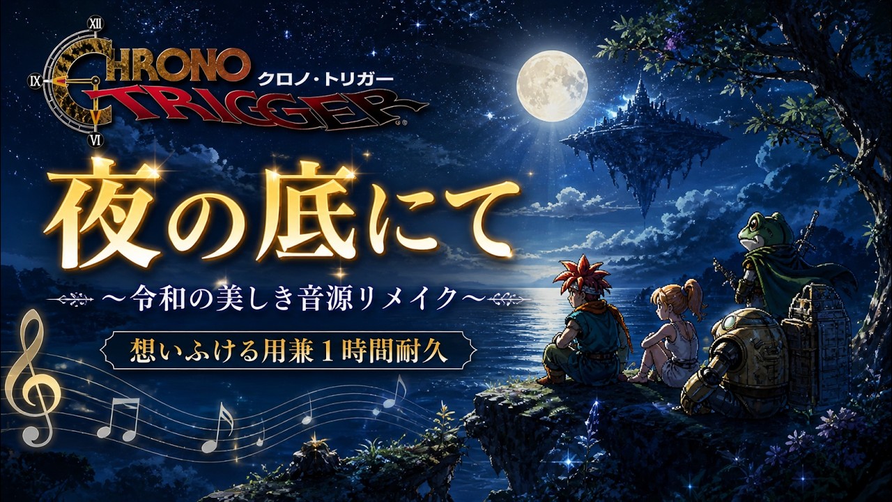 クロノ・トリガーの神曲『夜の底にて』～令和の美しき音源リメイク～（想いふける用兼１時間耐久）