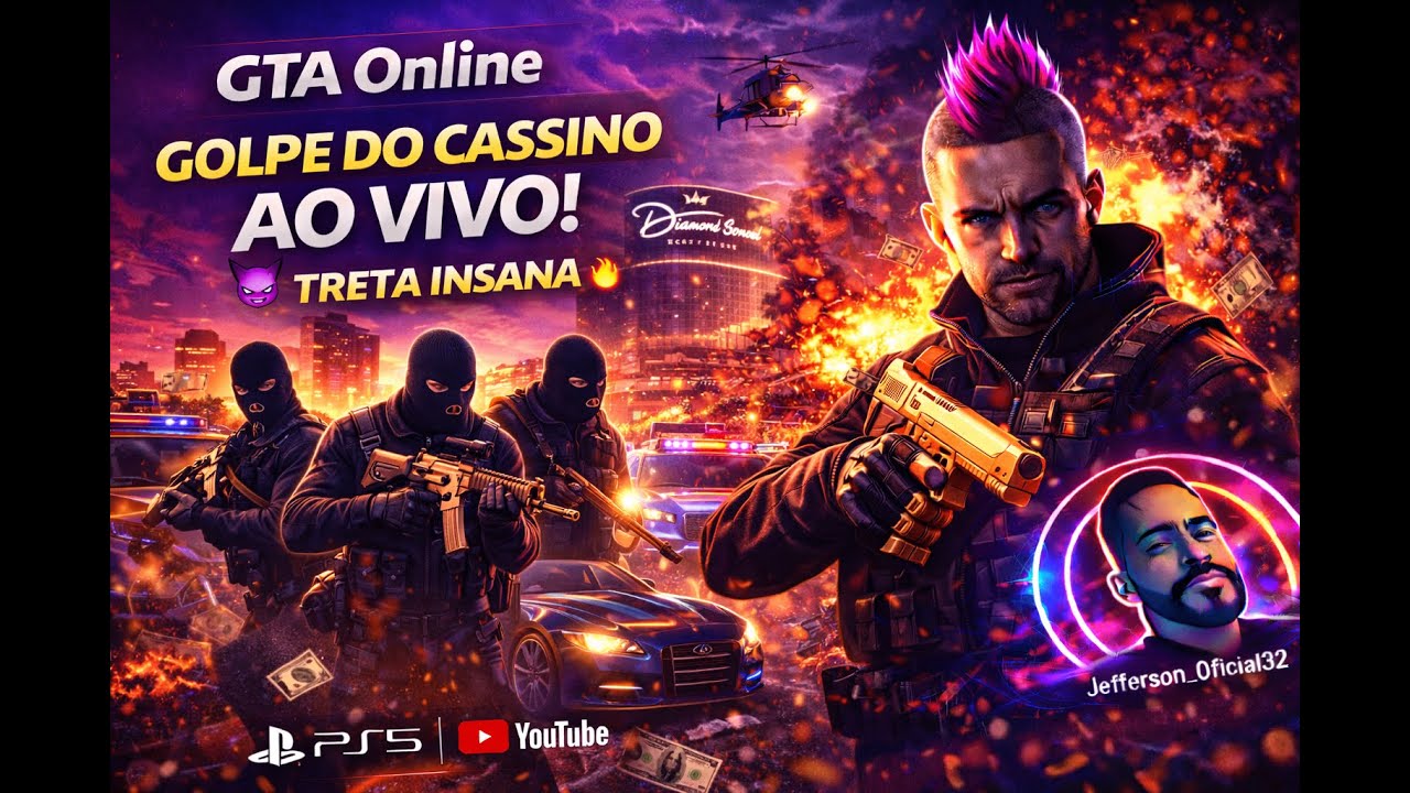 GOLPE DO CASSINO AO VIVO 💎🔥 | Deu ruim em Los Santos? HOJE TEM TRETA! | GTA Online