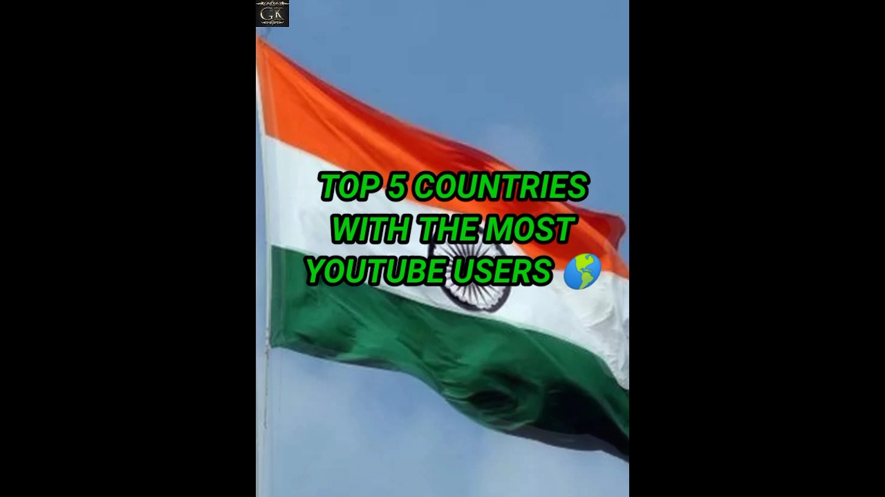 Top 5 countries with the most YouTube users #video #shortvideo #youtubeshorts #viral