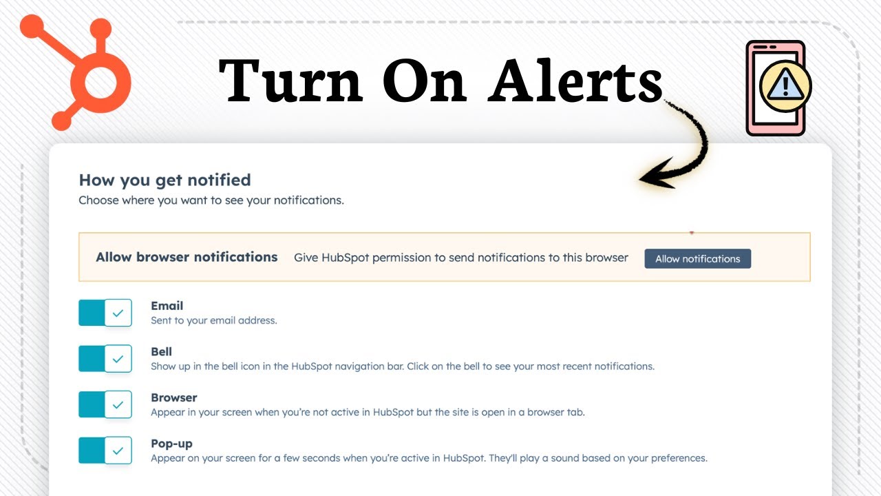 How To Enable HubSpot Mobile Notifications Settings (App Notification Tips)