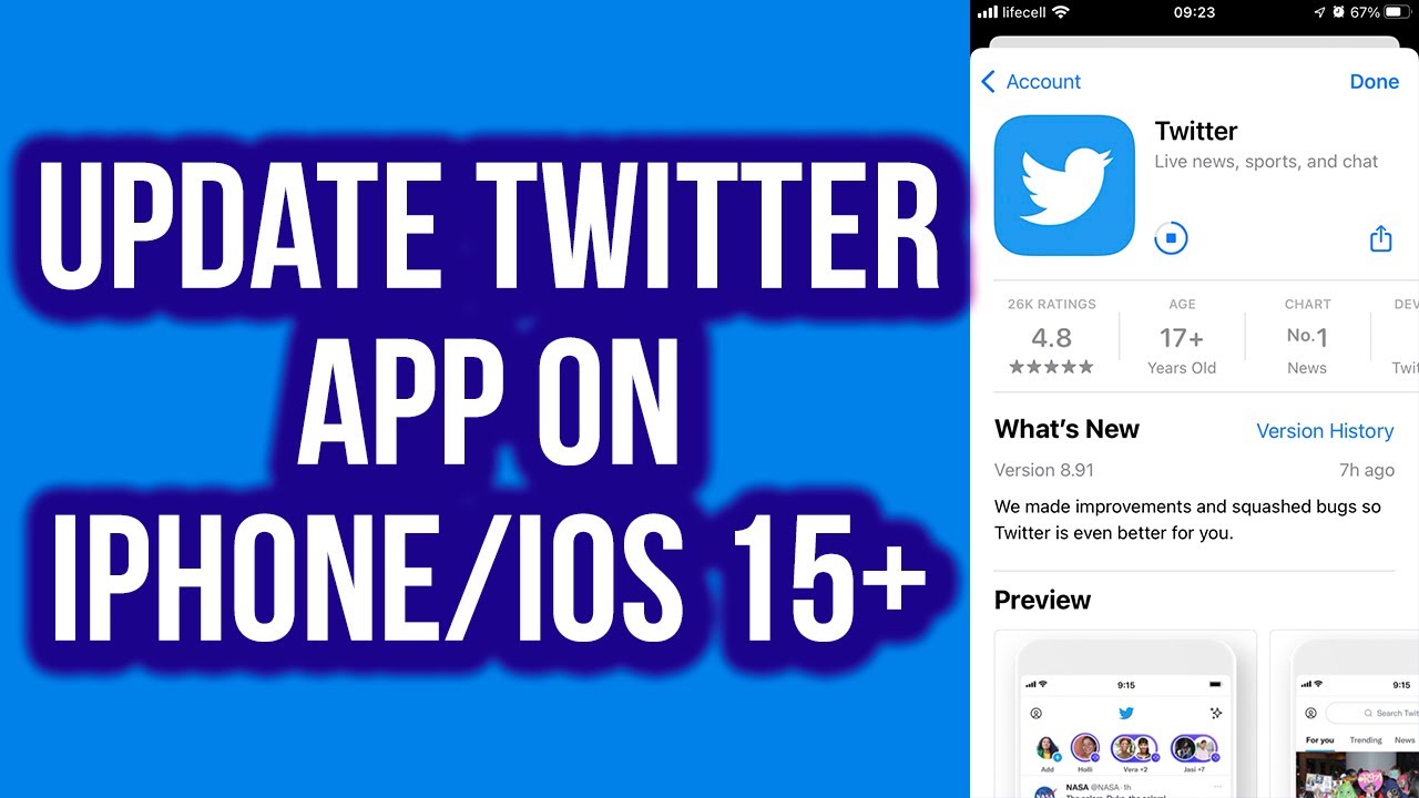 How to Update Twitter App on iPhone/IOS 15+