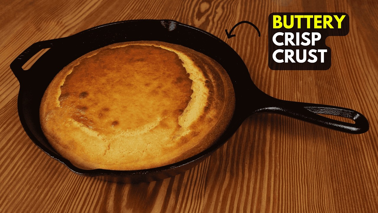 Perfect Northern Style Cornbread in a Cast Iron Skillet
