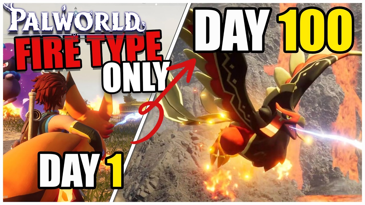 I TRIED to beat Palworld with ONLY FIRE TYPES (full movie)