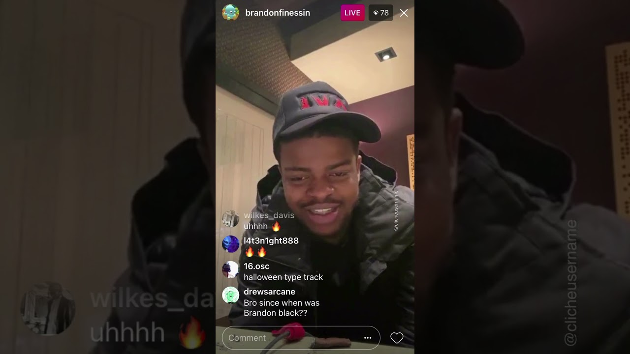 Brandon Finessin IG Live (Apr 4, 2021)