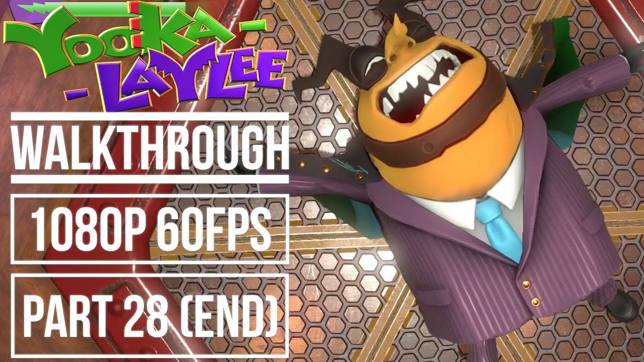 YOOKA LAYLEE ENDING Walkthrough Part 28 No Commentary Gameplay Capital B Boss Fight (1080p 60fps)