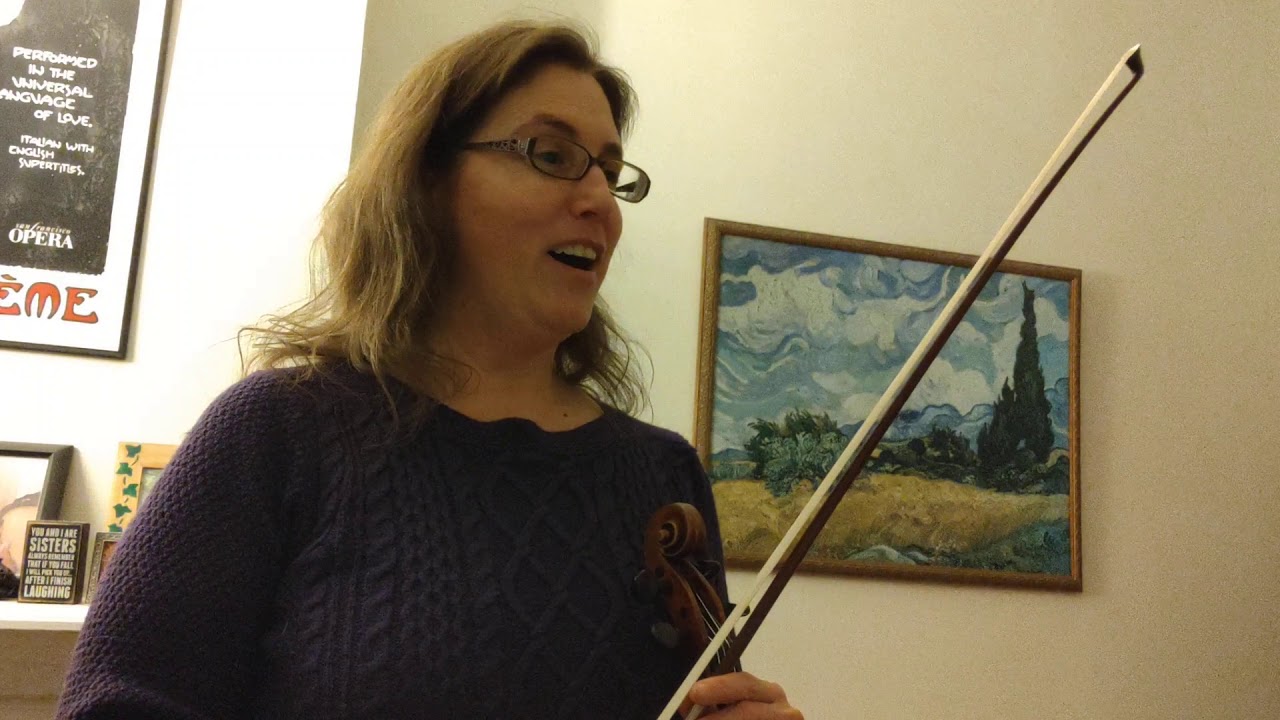 prelude, violins, violas, cellos at rehearsal 3, Carmen, practice video