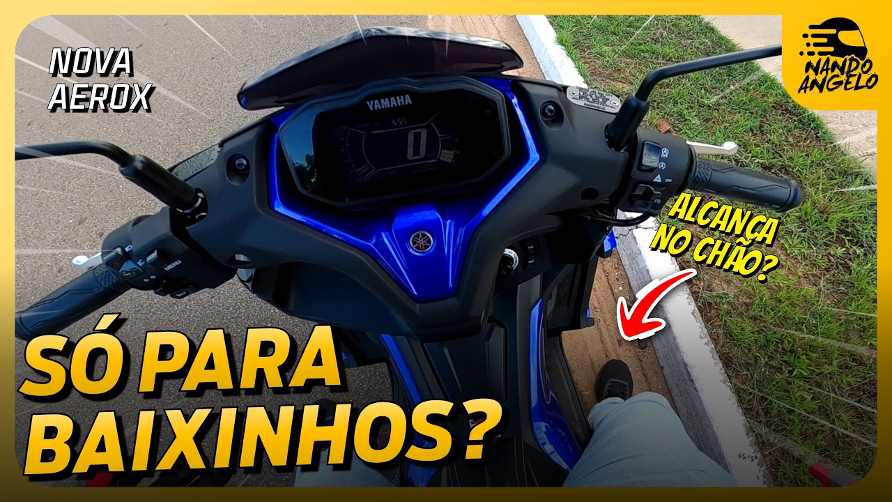 SÓ PARA BAIXINHOS? 🤔 VEJA A ALTURA IDEAL PARA PILOTAR A YAMAHA AEROX #nandoangelo