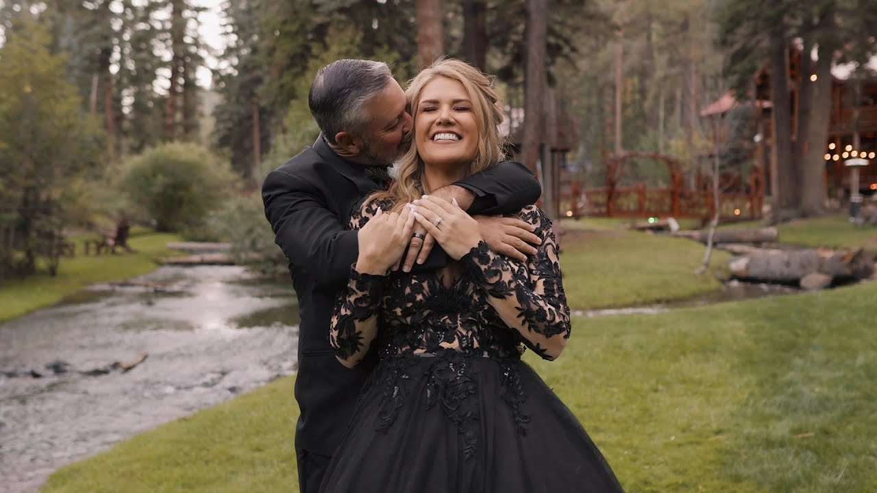 Dark & Moody Themed Wedding in the Woods | Travis & Jessica