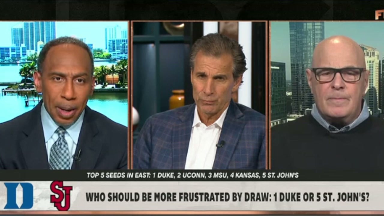 FIRST TAKE | Stephen A. Smith weighs in on Duke & St. John's seeding in the Men's NCAA Tournament