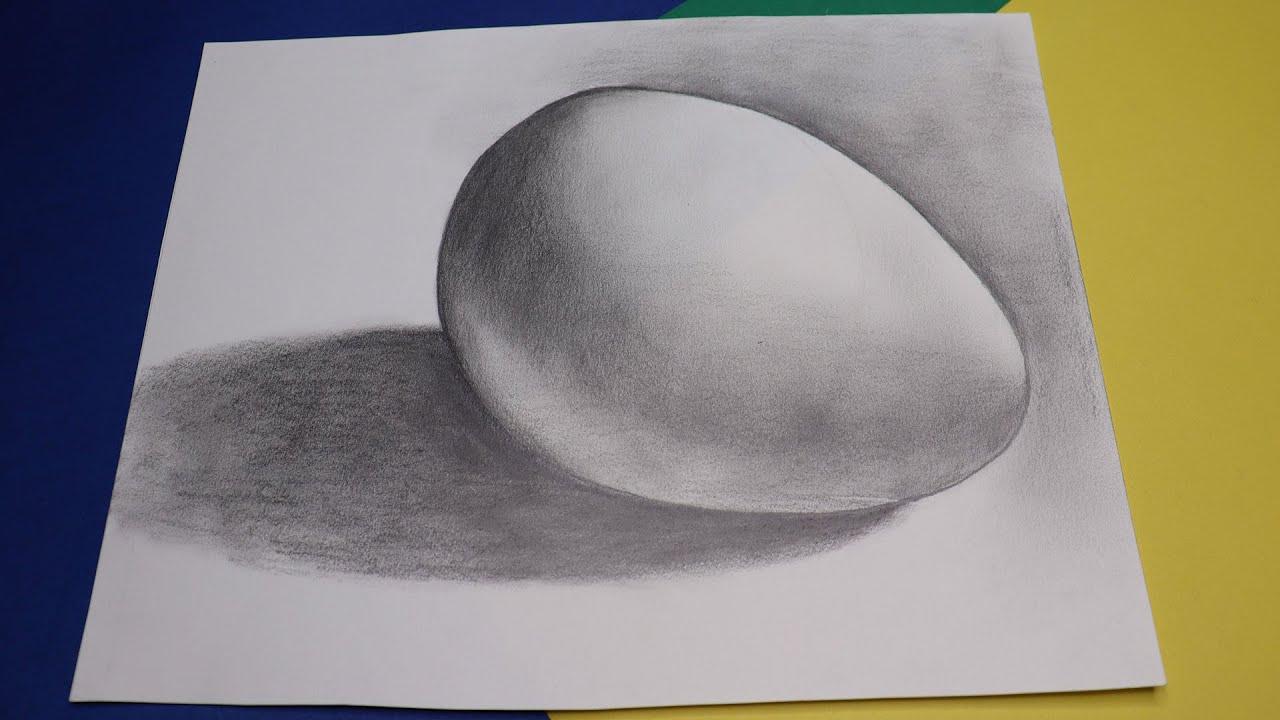 how to draw a realistic egg step by step| drawing shade an egg