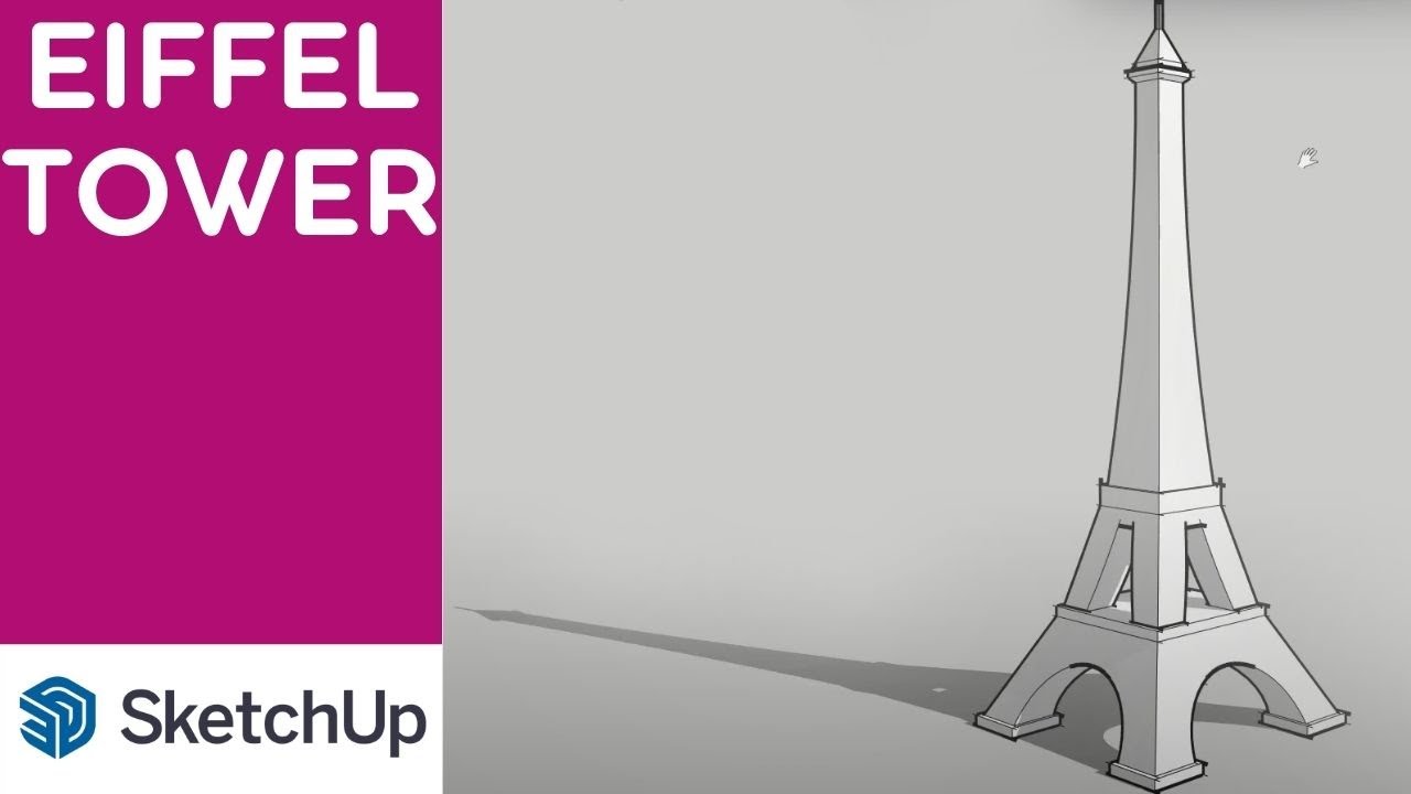 HOW TO DO EIFFEL TOWER BY DEFAULT TOOL😍FRIENDS VERY SIMPLE METHOD & EASYWAY😍BY USING SKETCHUP😍