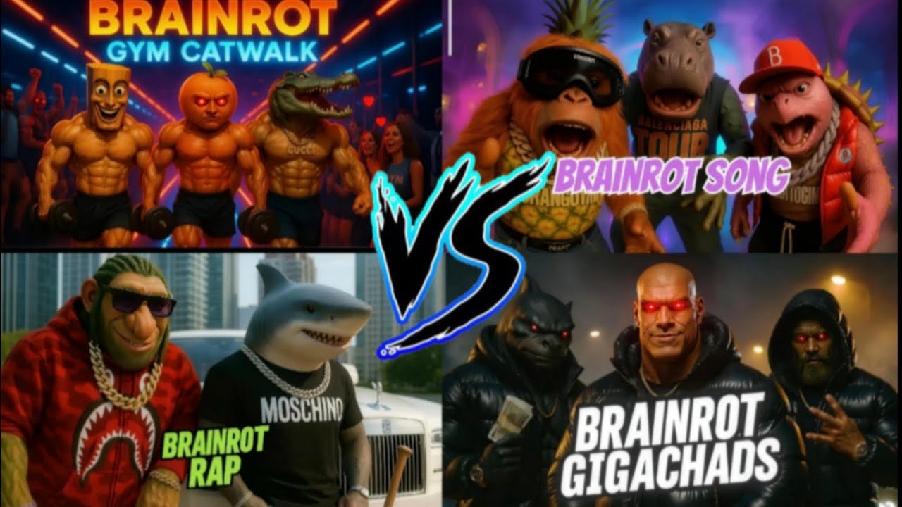 BRAINROT GYM Vs BRAINROT SONG Vs BRAINROT PIRATES TILoS Hop EDM Rush (part 22)