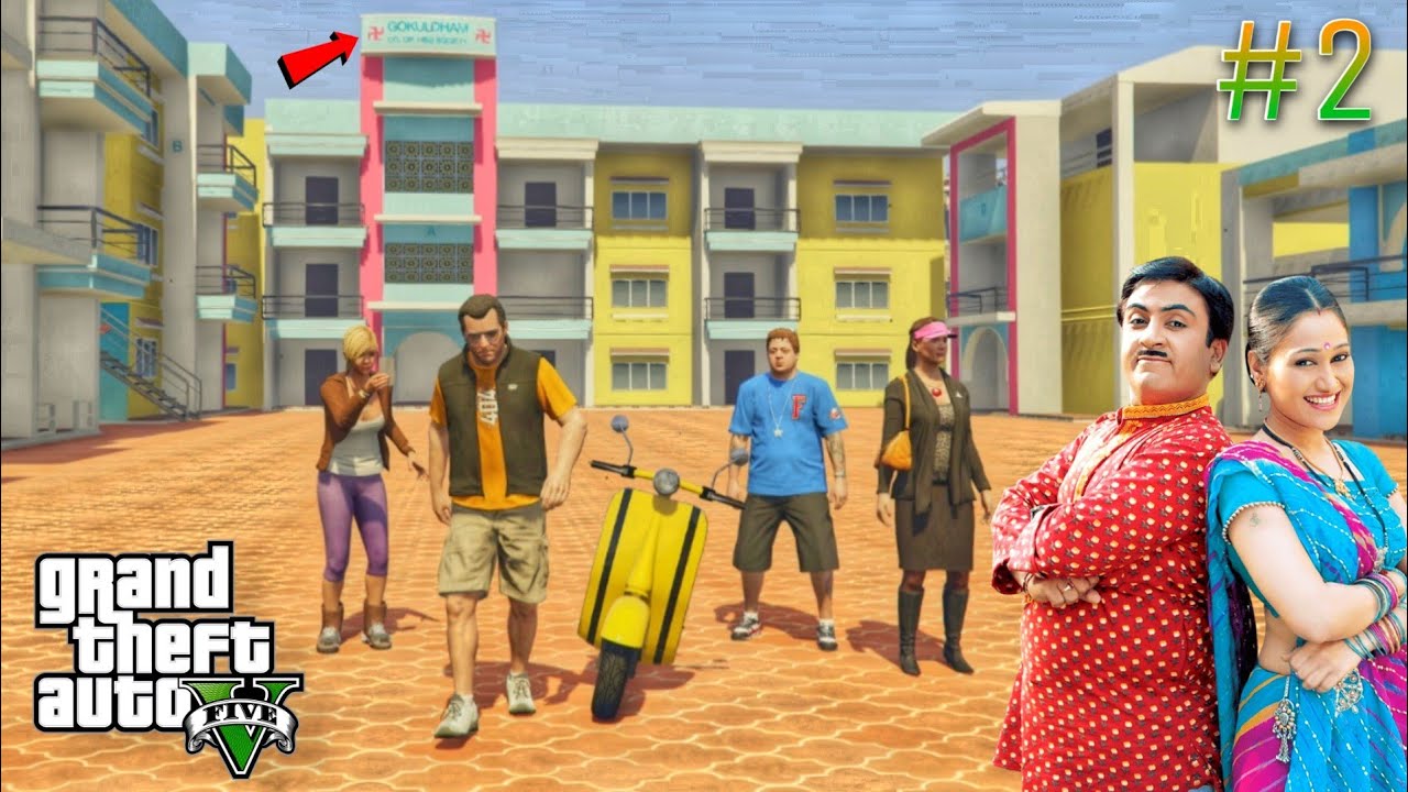 VISITING GOKULDHAM SOCIETY IN GTA 5 ! GTA V INDIA TOUR EPISODE 2 !